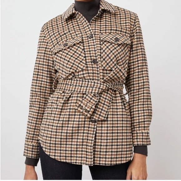 Rails | Rhodes Belted Shacket Ochre Sand Mocha New with Tags! - Picture 1 of 10